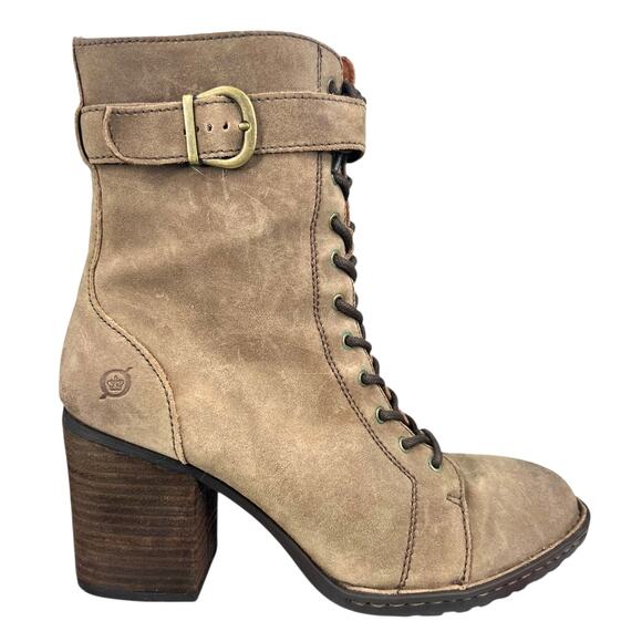 Born Women’s Cass Tan Suede Lace Up Ankle Boot Size US 10 - Picture 1 of 11